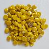 Jaune billes de verre plates jaune impérial opaque 17-20 mm par 200g