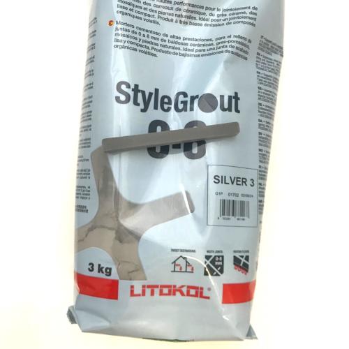 Gris portland Silver 3 ciment joint Litokol stylegrout 0-8 mm style grout hydro plus par 3 kilos