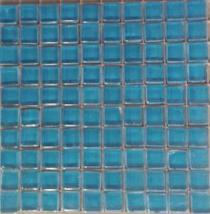 Bleu cyan foncé mosaïque BRILLANT CRISTAL 10 mm par plaque 30 cm