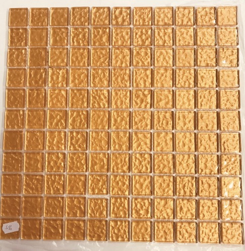 Jaune doré martelé satiné mosaïque vetrocristal 2.5 cm par 100g