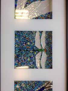 Cadre millifiori et verre en mosaïque