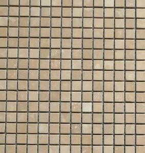 Brun noisetier mat mosaïque 1.5 cm marbre plaque 30.5 cm