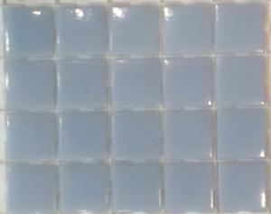 Gris bleu Everest 316 mosaïque émaux brillant bord droit 2,3 cm par plaquette 20 carreaux