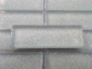 Argent mosaïque paillette gloss barrette 23 par 73 mm épaisseur 8 mm émaux vetrocristal par plaque 30 cm