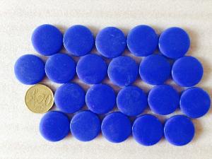 Bleu France rond pastille mosaïque émaux brillant par plaque 33,2 cm
