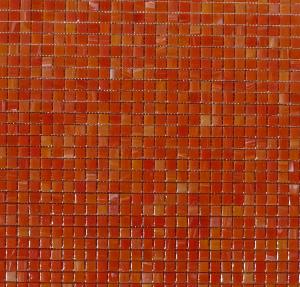 Orange carpe koi micro mosaïque gemme pâte de verre par 80 carreaux