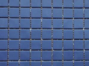 Bleu azurite marine mosaïque mat Briare par plaque de 34.58 par 34.58 cm
