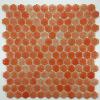 Orange hexagone mosaque maux brillant par plaque 29 cm
