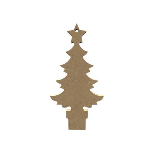 Sapin avec pot percé à suspendre 15 par 8 cm support bois pour mosaïque Noël