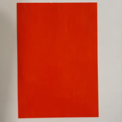 Orange nuageux foncé verre opalescent plaque de 20 par 30 cm