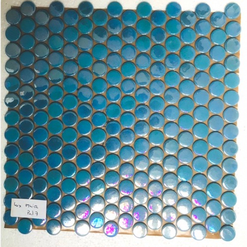 Bleu turquoise nacré rond pastille mosaïque émaux brillant par 100g