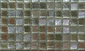 Gris argent strié mosaïque vetrocristal 1.5 par 1.5 cm par 25 carreaux