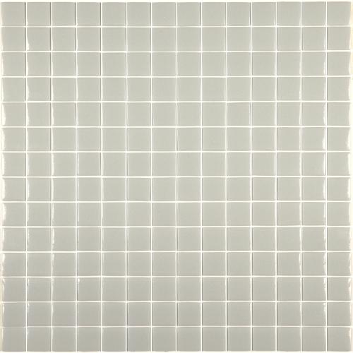 Gris perle mosaïque émaux 2,3 cm brillant pleine masse plaque 33 cm collé HTK