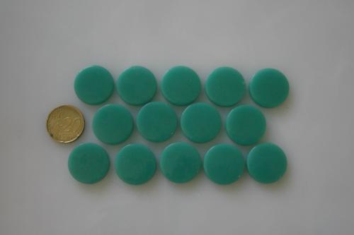 Vert turquoise clair rond pastille mosaïque émaux brillant par 100g