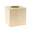 Bougeoir cube 6 cm hauteur 4 cm avec emplacement bougie support bois pour mosaïque