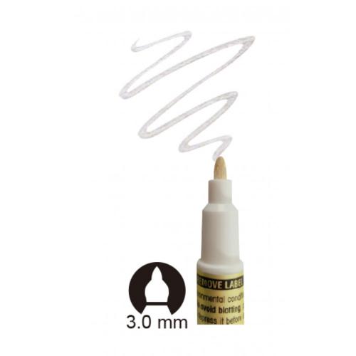 Crayon permanent blanc pointe 3mm pour tracer sur le verre vitrail et mosaïque