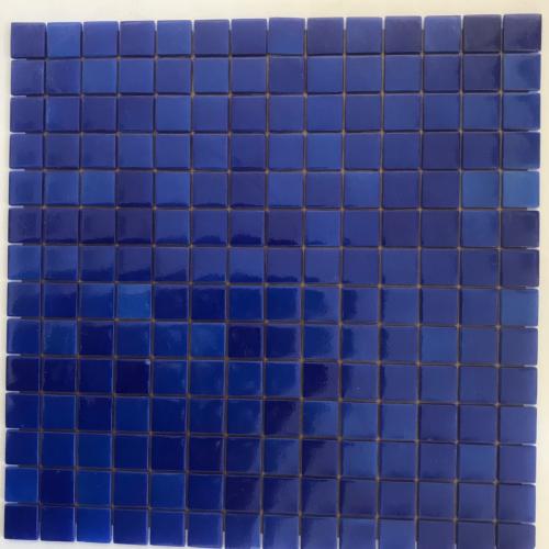 Bleu cobalt intense chroma mosaïque émaux 2.4 cm brillant pleine masse plaque pour loisirs créatifs