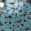  Dco mix fantaisies en cramiques mailles brillantes bleu turquoise mosaque environ 30 motifs 