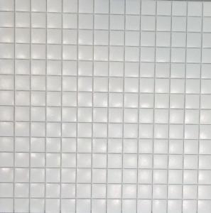 Blanc carré mosaïque émaux 2.4 cm blanc mat satiné plaque en HTK 33 cm