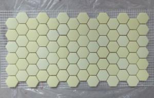 Jaune clair vintage mat hexagone mosaïque émaux mat par lot de 10 M²