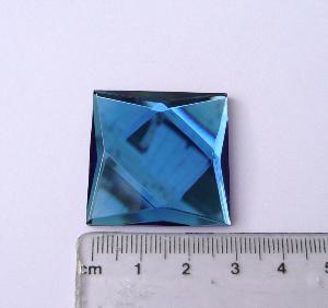 Bleu saphir facette mosaïque miroir 3 par 3 cm pièce
