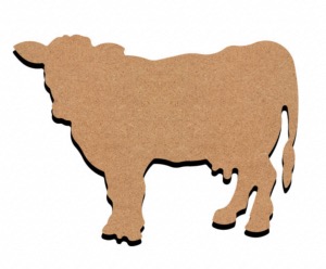 Vache 15 cm support bois pour mosaïque
