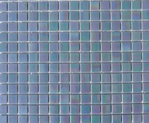 Gris bleu nacré mosaique pâte de verre par 25 carreaux