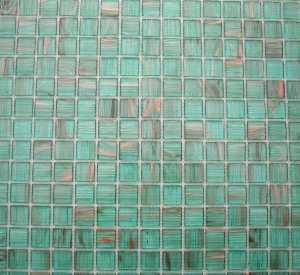 Vert mosaïque pâte de verre vert turquoise Aqua translucide gemmé par M²