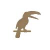 Oiseau toucan 14*14 cm support bois pour mosaque
