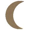 Plaque croissant de lune 30 cm de diamtre support bois pour mosaque