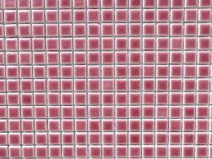 Rose framboise micro mosaïque brillant par plaque 30 cm