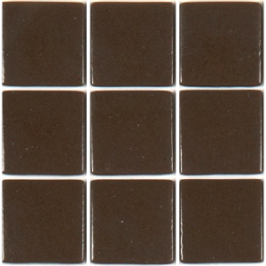 Brun foncé cacao mosaïque émaux brillant pleine 2,3 cm par 2 M² soit 47.85€ le M²