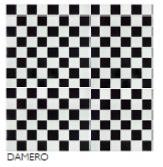 Blanc et noir Damier mosaïque émaux 2.4 cm brillant pleine masse par 2M² soit 73.20 le M²
