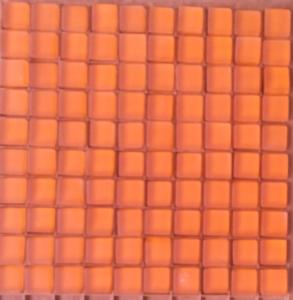 Orange foncé mangue DÉPOLI MAT micro mosaïque vetrocristal par 100 grammes