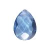Bleu clair Pampille goutte ronde en cristal taillé 25 par 15 mm par 25 unités