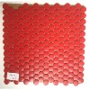 Rouge rond pastille mosaque maux mat par plaque 33 cm pour Vrac