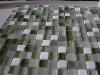 Blanc vert olive mosaïque brillant et mat 15 mm mosaïque émaux vetrocristal plaque 30 cm