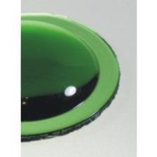 Vert cabochon en verre translucide diamètre 38 mm à l'unité