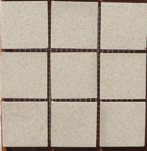 Blanc sable brun porphyre rouge 5 par 5 cm mosaïque grès antique paray au M²