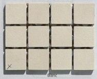 Blanc mosaïque mat 2 par 2 cm grès antique Paray déclassé par 1000g