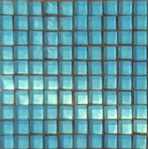 Bleu cyan mosaïque BRILLANT CRISTAL 10 mm par plaque 30 cm