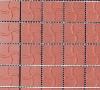 Rouge filet de pêche antidérapant 5 par 5 cm grès antique paray plaque 36.6 par 36.6 cm