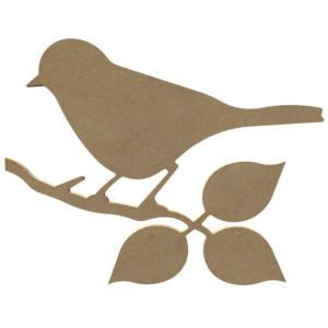 Oiseau sur branche support bois 31 par 18 cm pour mosaïque