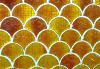 Orange mosaque orange caille orange nacr par plaque de 28 par 29.5 cm
