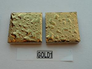 Jaune doré mosaïque gaufré émaux métallisé 2.5 cm vendu par 16
