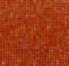 Orange mosaïque pâte de verre orange carpe koi micro gemme 10 mm plaque 32 cm