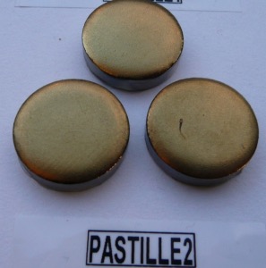 Jaune doré mosaïque rond pastille métallisé diamètre 1.9 cm satiné par 100 grammes