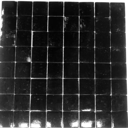 Noir Nuagé 4 cm mosaïque émaux par plaque pour vrac