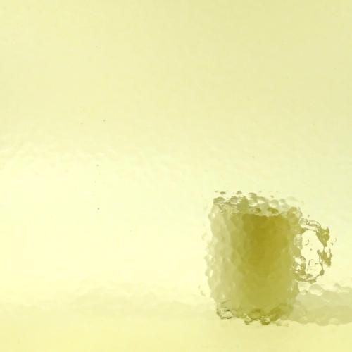 Jaune ambre clair verre translucide plaque de 30 par 27 cm