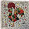 Coq avec verre modèle mosaïque